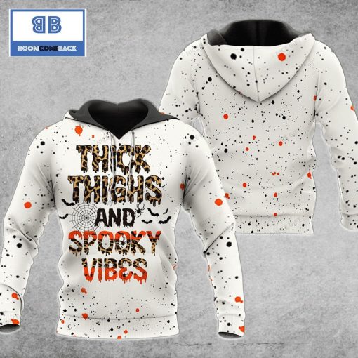 Thick Thighs And Spooky Vibes 3D Hoodie