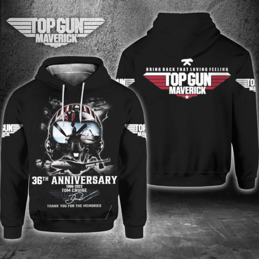 Top Gun Maverick 36th Anniversary 1986 2022 Tom Cruise 3D Hoodie