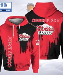 coors light black and red 3d hoodie 3 kI57b