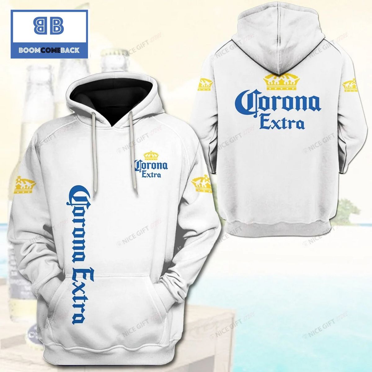 Corona Extra White 3D Hoodie