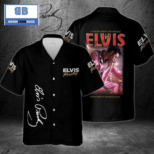 Elvis Presley Trouble Lyrics Hawaiian Shirt
