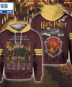 hp 20th anniversary return to hogwarts signature gryffindor hoodie 4 Jys90