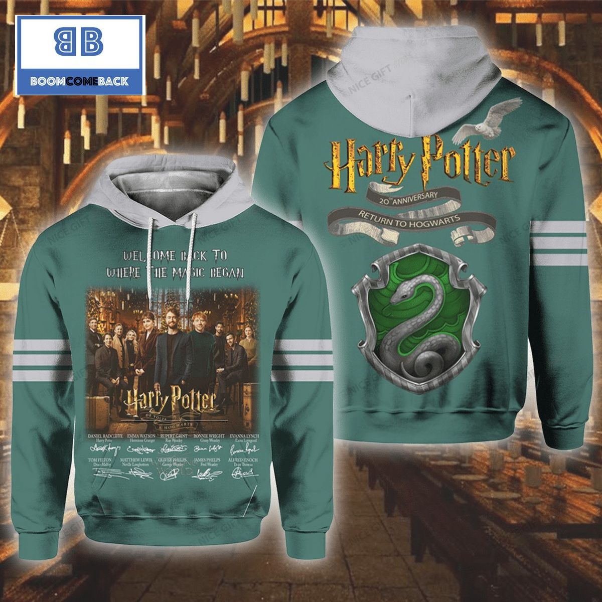 HP 20th Anniversary Return To Hogwarts Signature Slytherin Hoodie