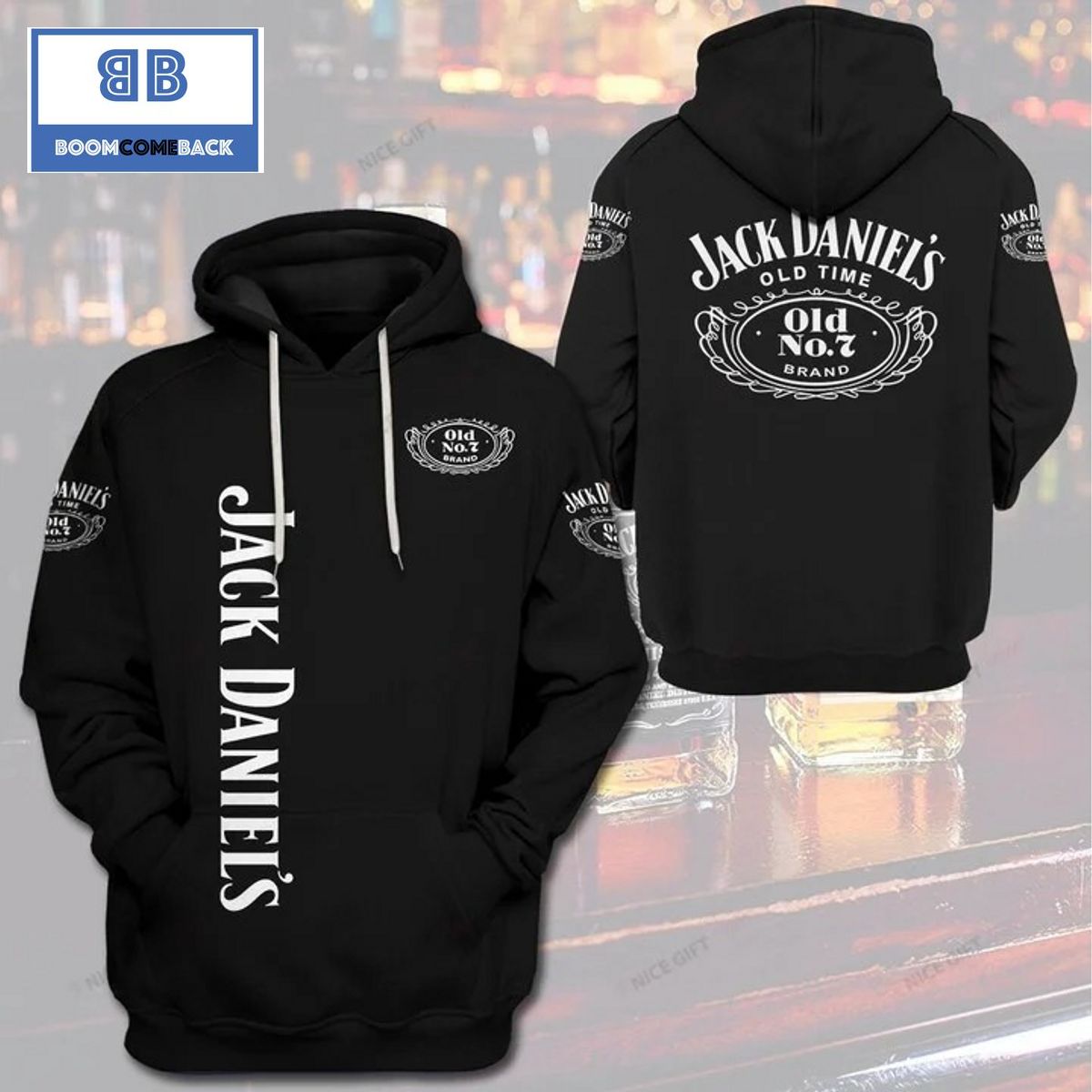 Jack Daniel's Black 3D Hoodie