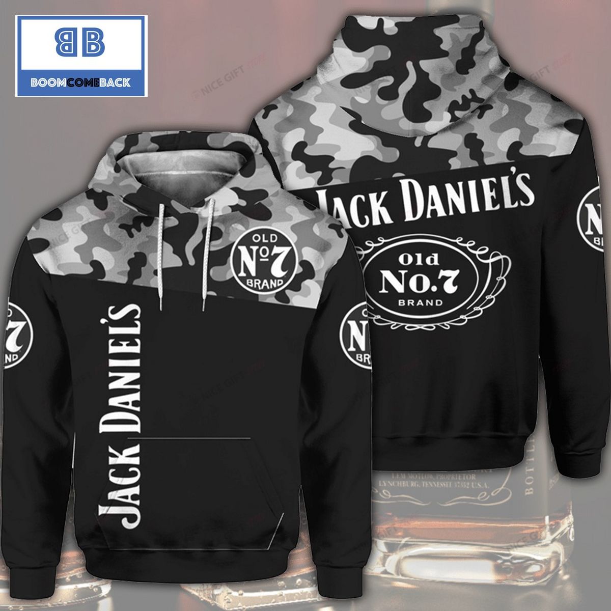 Jack Daniel's Old No 7 Brand 3D Hoodie