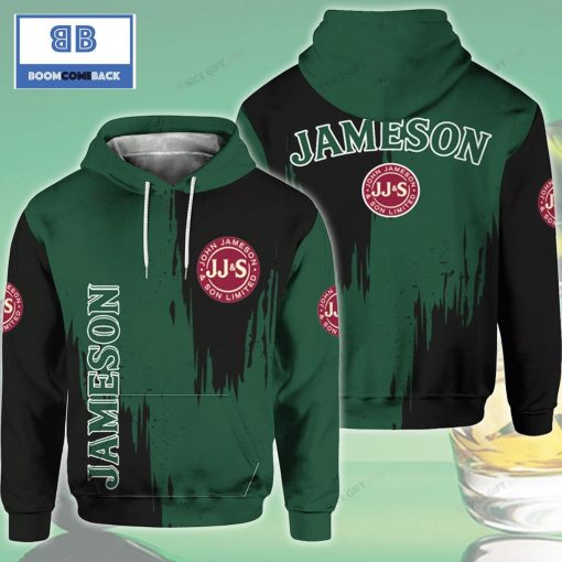 Jameson Irish Whiskey Black And Green 3D Hoodie