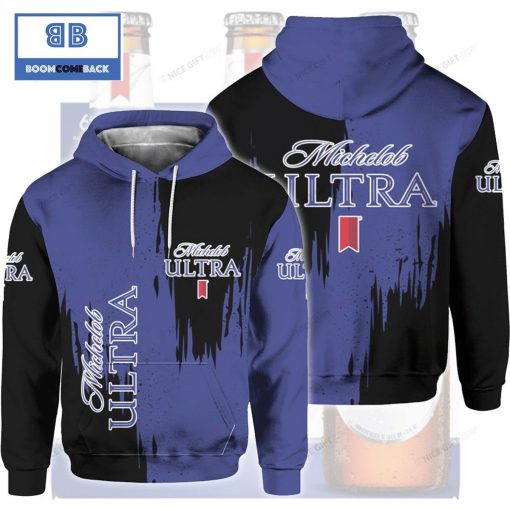 Michelob Ultra Black And Purple 3D Hoodie