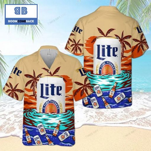 Miller Lite Beer Hawaii Hawaiian Shirt