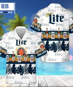 miller lite beer pineapple hawaiian shirt 2 YAg8u