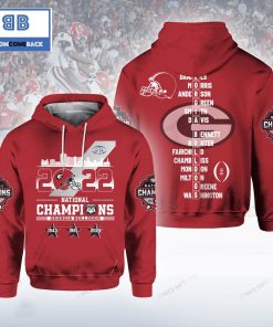 ncaaf georgia bulldogs national champions 2022 red 3d hoodie 3 nrS8c