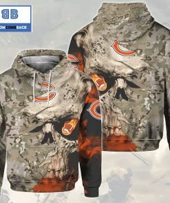 nfl chicago bears camouflage skull 3d hoodie 4 zs3pf