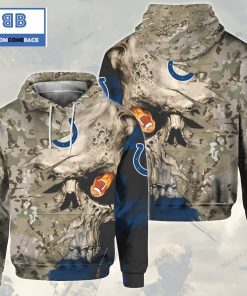 nfl indianapolis colts camouflage skull 3d hoodie 2 HoBe2