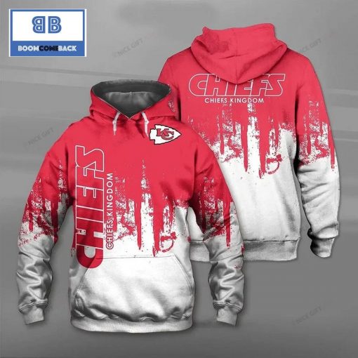 NFL Kansas City Chiefs White And Red 3D Hoodie
