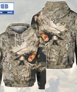 nfl new orleans saints camouflage skull 3d hoodie 3 CDB30