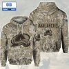 NHL Columbus Blue Jackets Camouflage 3D Hoodie
