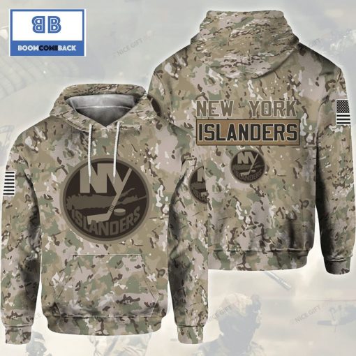 NHL New York Islanders Camouflage 3D Hoodie