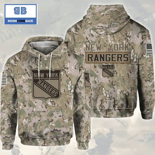 NHL New York Rangers Camouflage 3D Hoodie