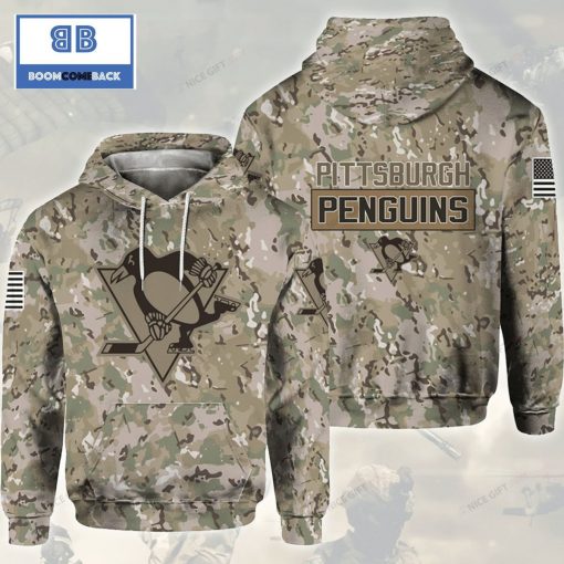NHL Pittsburgh Penguins Camouflage 3D Hoodie