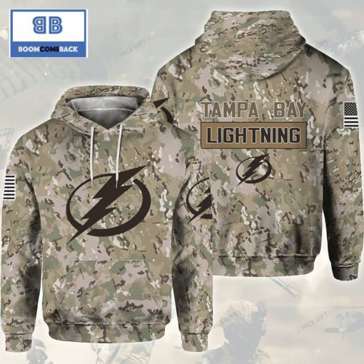 NHL Tampa Bay Lightning Camouflage 3D Hoodie