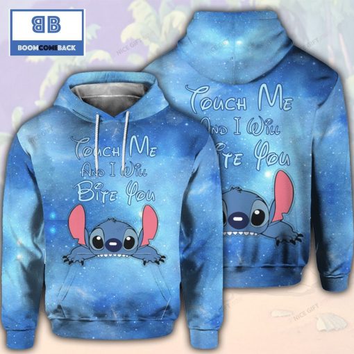Stitch Touch Me And I Will Bite You 3D Hoodie
