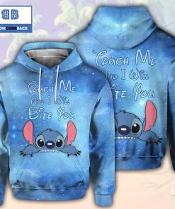 stitch touch me and i will bite you 3d hoodie 3 9CpKW