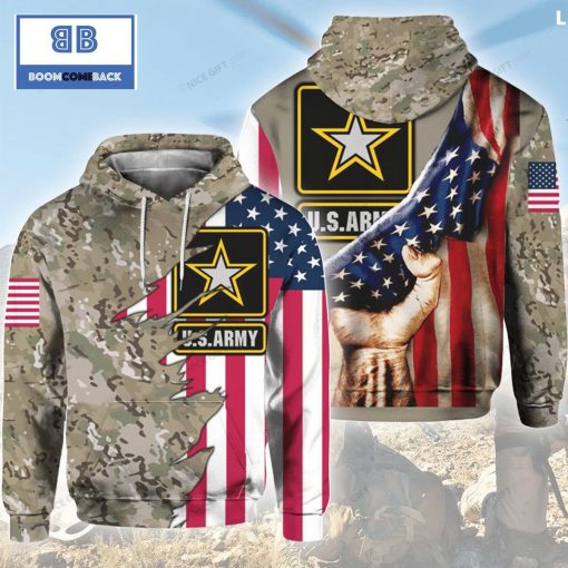 US Army American Flag 3D Hoodie