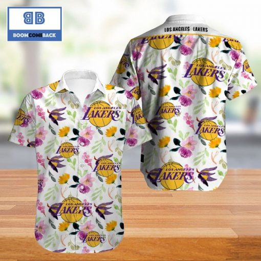 Vintage NBA Los Angeles Lakers Hawaiian Shirt
