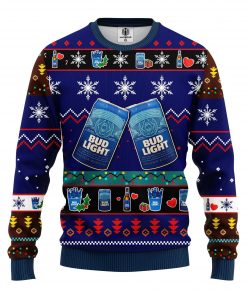 Bud Light Beer Cans Pattern Christmas 3D Sweater