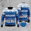 Bud Light Beer Cans Pattern Christmas 3D Sweater