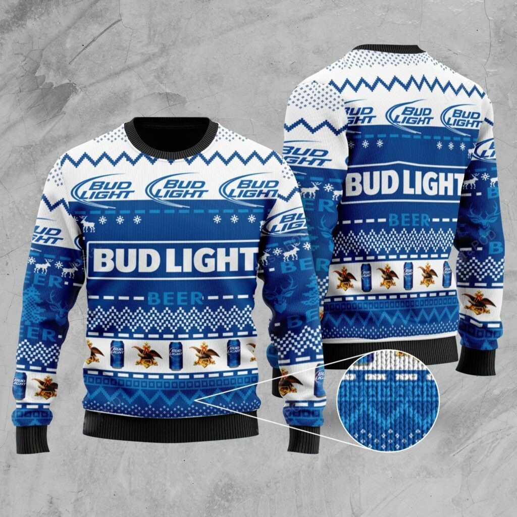 Bud Light Beer Christmas 3D Sweater