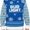 Bud Light Bottles And Pine Pattern Christmas 3D Sweater