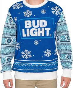 Bud Light Beer Christmas Blue 3D Sweater