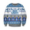 Bud Light Beer Christmas Blue 3D Sweater