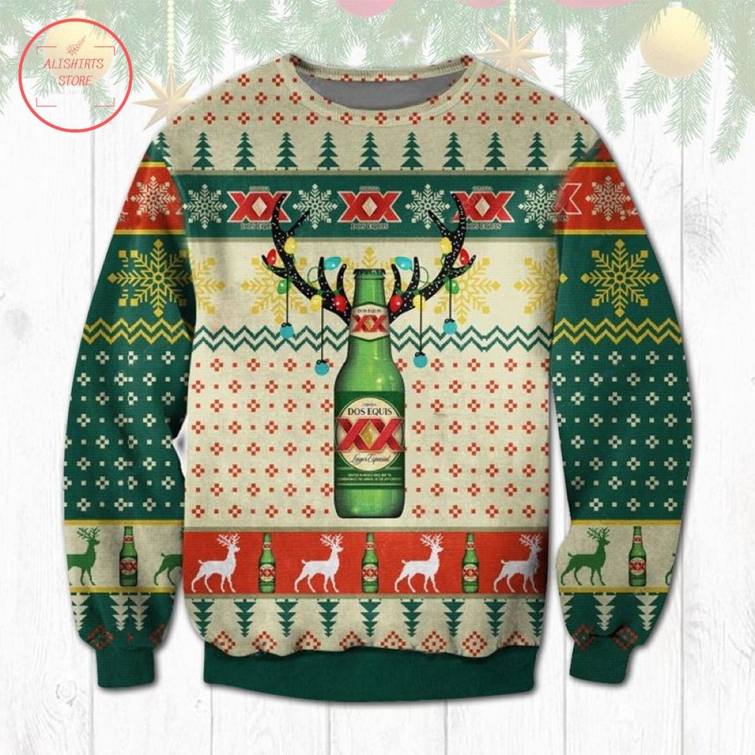 Dos Equis Beer Christmas 3D Sweater
