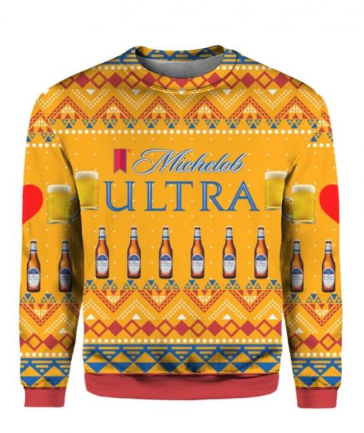 Michelob Ultra Beer Bottles Christmas 3D Sweater