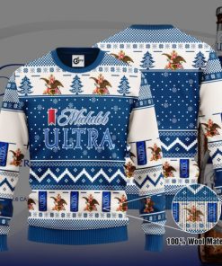 Michelob Ultra Pine Pattern Christmas 3D Sweater