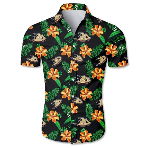 NHL Anaheim Ducks Tropical Flower Hawaiian Shirt