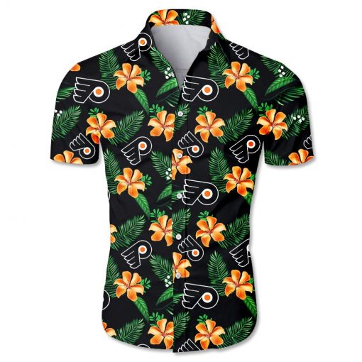 NHL Philadelphia Flyers Tropical Flower Hawaiian Shirt