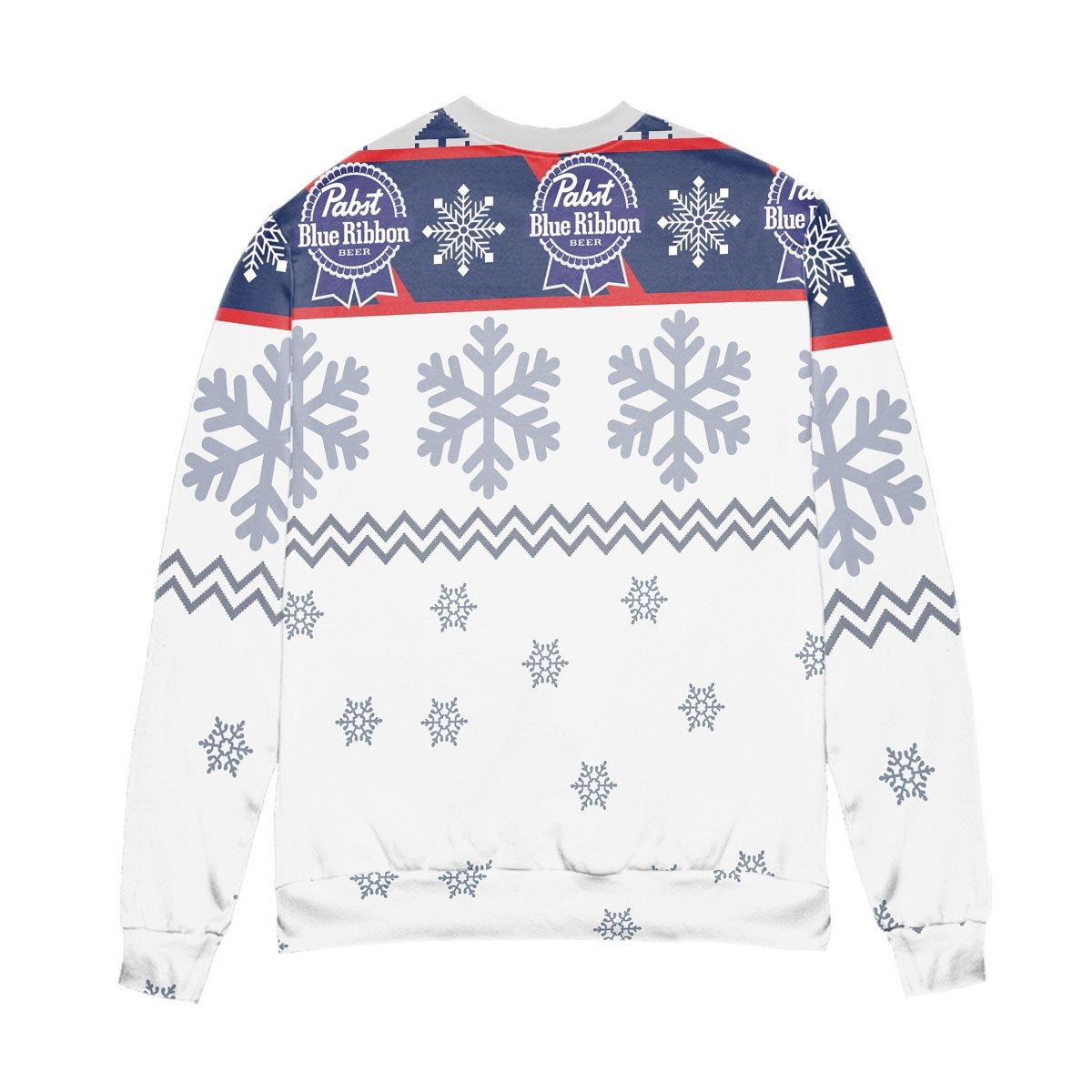 Pabst Blue Ribbon Beer Christmas White 3D Sweater