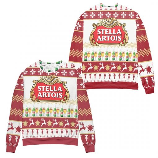 Stella Artois Beer Logo Christmas Red 3D Sweater
