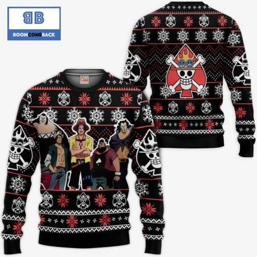 Ace Spade Pirates One Piece Anime Christmas 3D Sweater