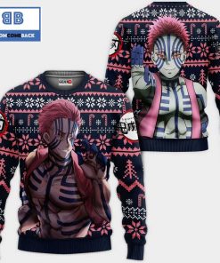 akaza kimetsu no yaiba anime ugly christmas sweater 3 8Opc4