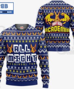 all might my hero academia anime christmas 3d sweater 3 44oWp