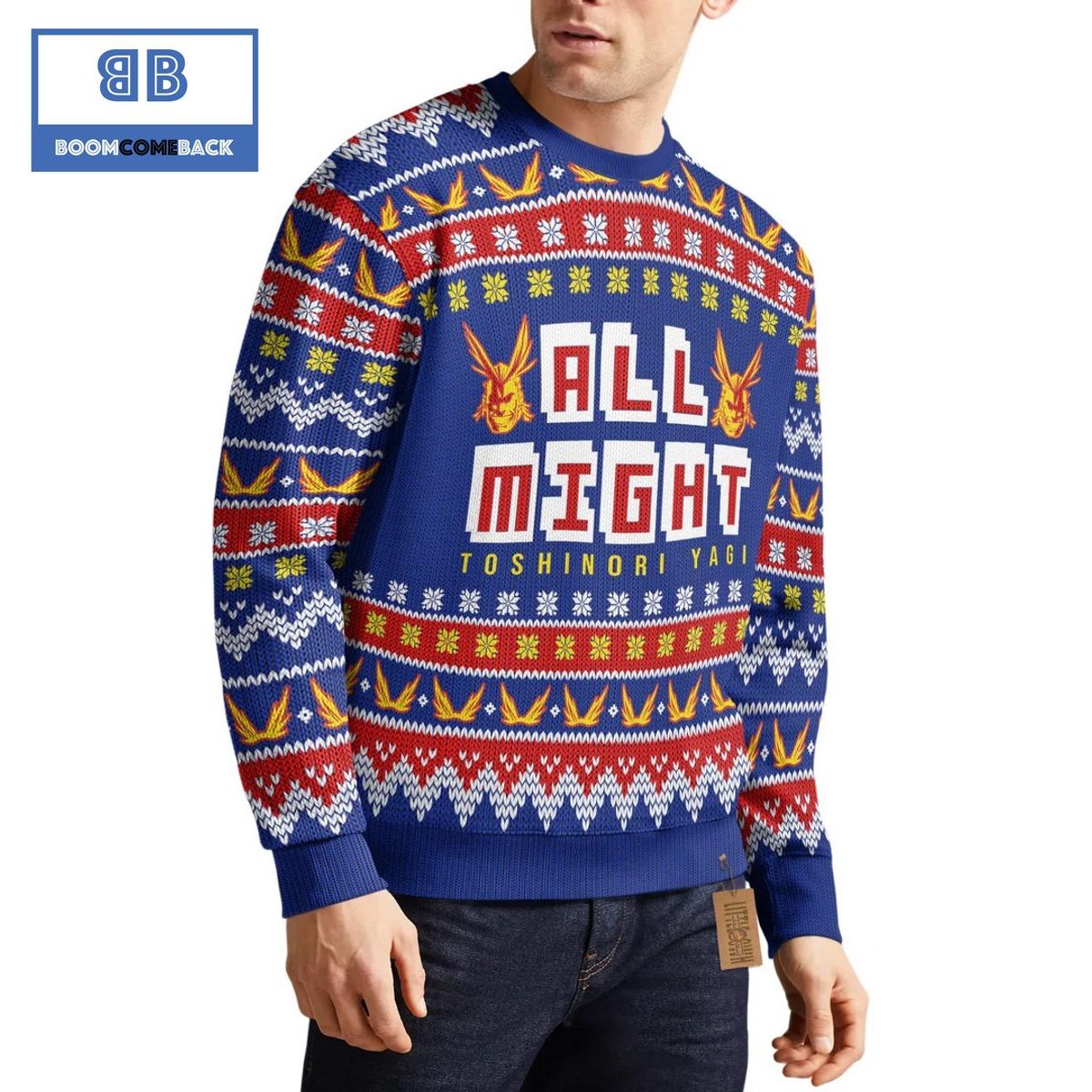 All Might My Hero Academia Anime Christmas Custom Knitted 3D Sweater