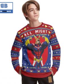all might plus ultra my hero academia anime christmas custom knitted 3d sweater 2 rBLRN