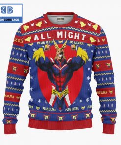 all might plus ultra my hero academia anime christmas custom knitted 3d sweater 3 fFx8q