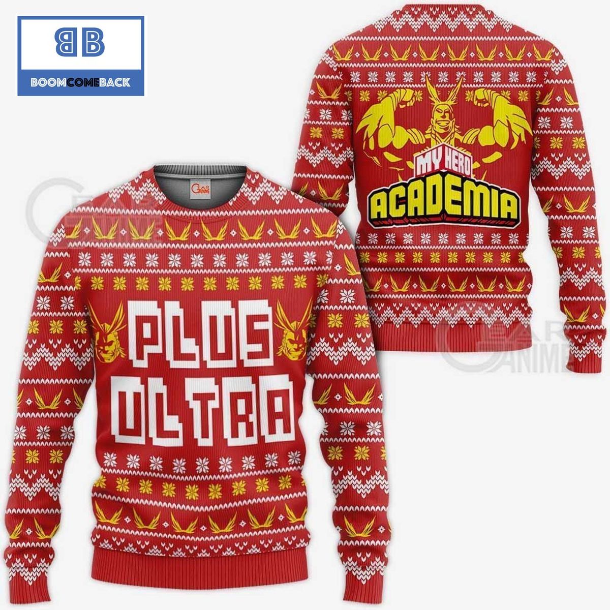 All Might Plus Ultra My Hero Academia Anime Ugly Christmas Sweater