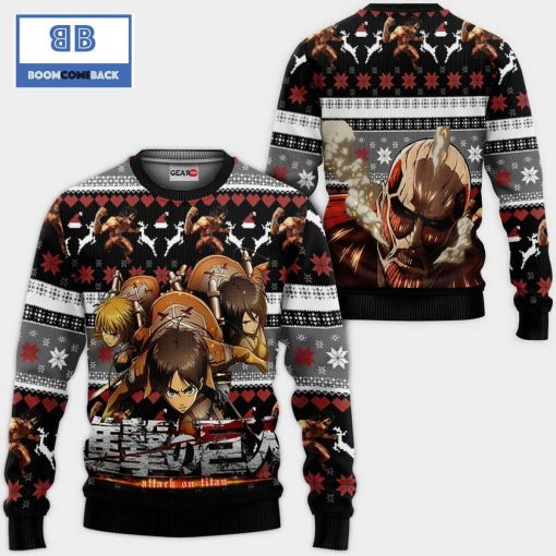 AOT Squad Attack On Titan Anime Christmas 3D Sweater