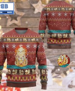 arcanine pokemon anime custom imitation knitted ugly christmas sweater 2 B8v8A