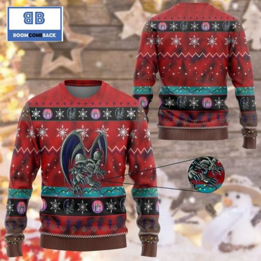 Black Skull Dragon Yu Gi Oh Anime Custom Imitation Knitted Christmas 3d Sweater